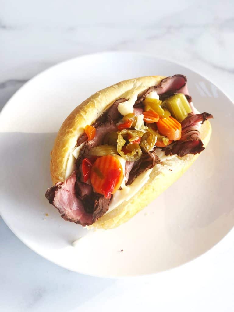 Italian Roast Beef on a plate