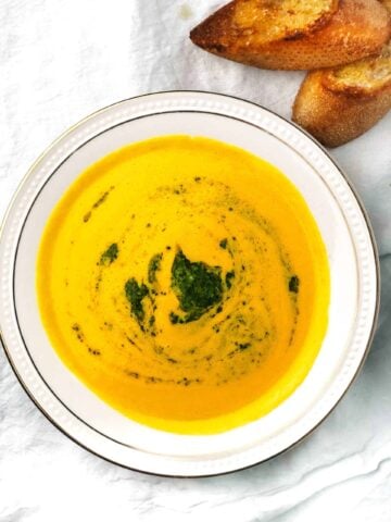 Carrot and acorn squash soup