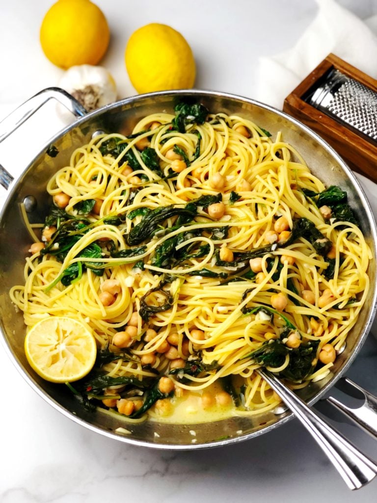 pasta with lemons and chickpeas