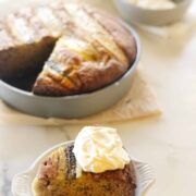 banana bread with whipped ricotta