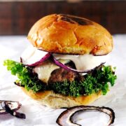 chorizo and pork burger