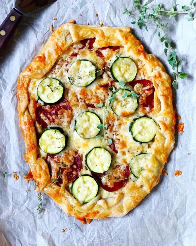 zucchini chorizo galette
