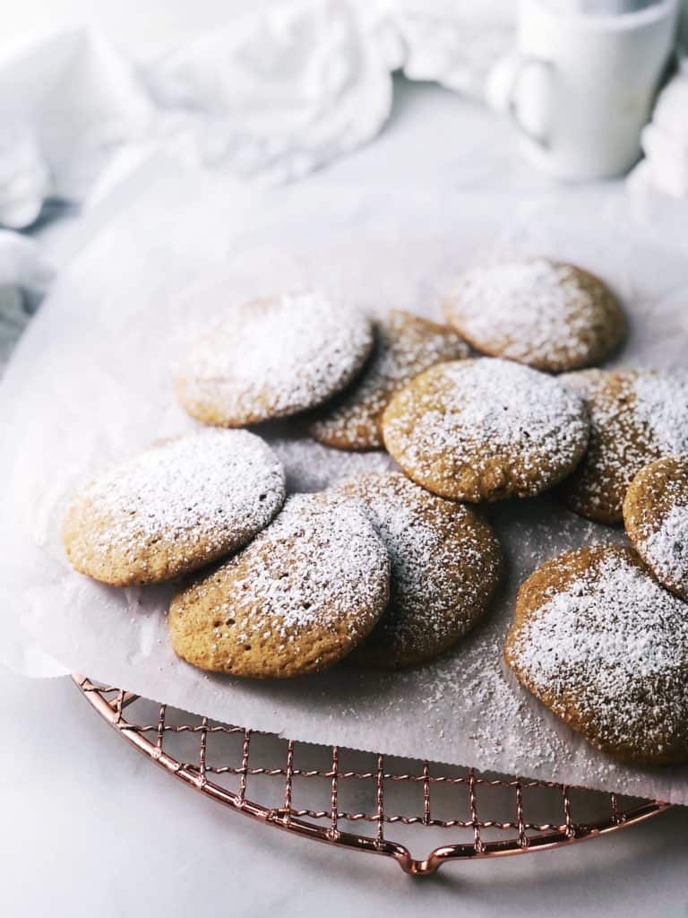 sour cream drops with powdered sugar