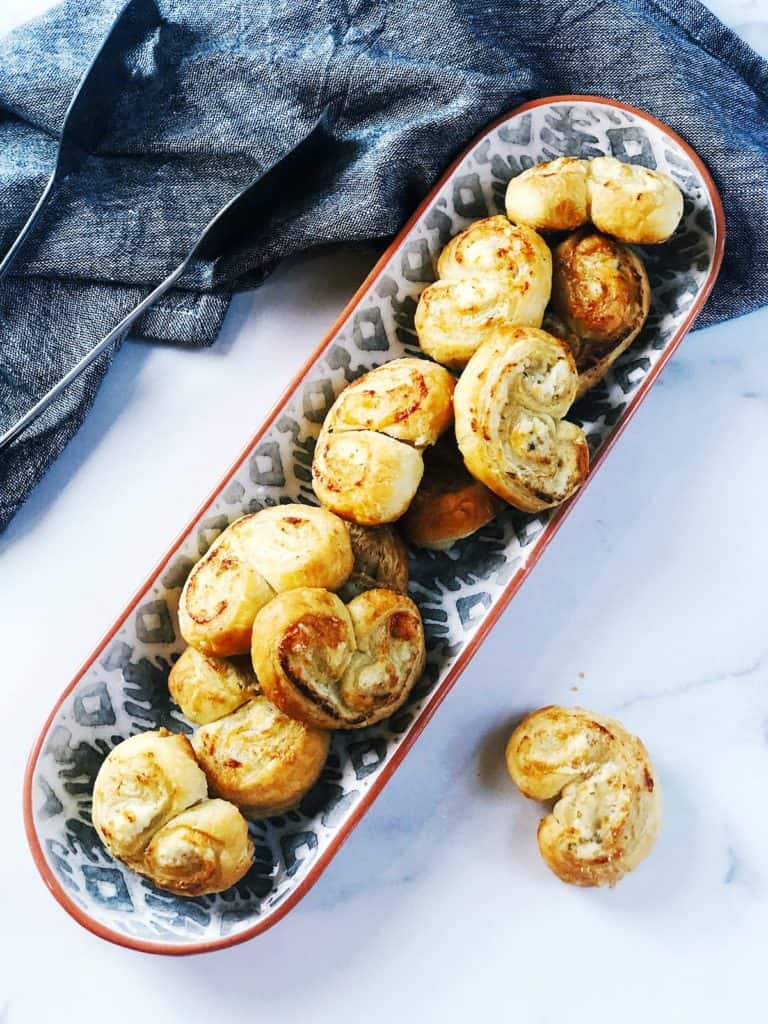 savory palmiers top view