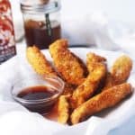 closeup of the coconut chicken