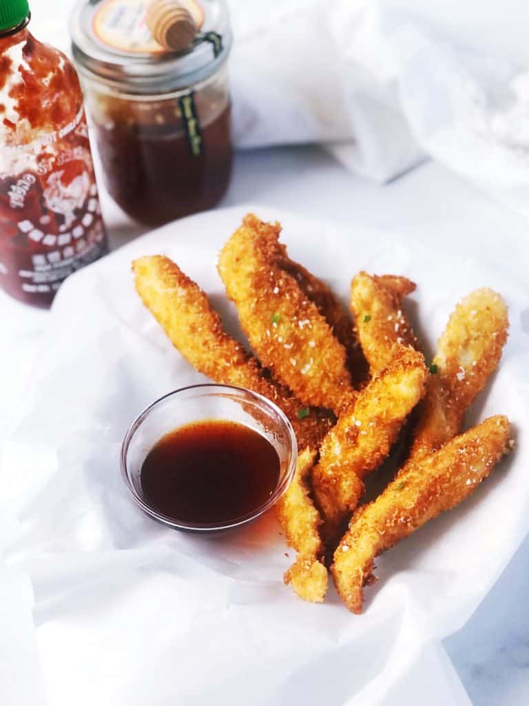 coconut chicken with hot honey