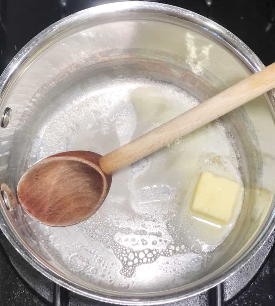 melt butter for rice