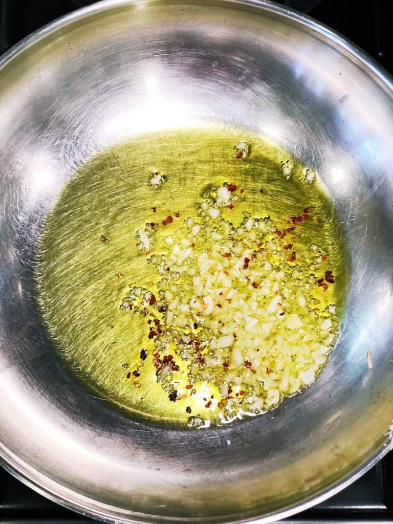 Olive oil for peas