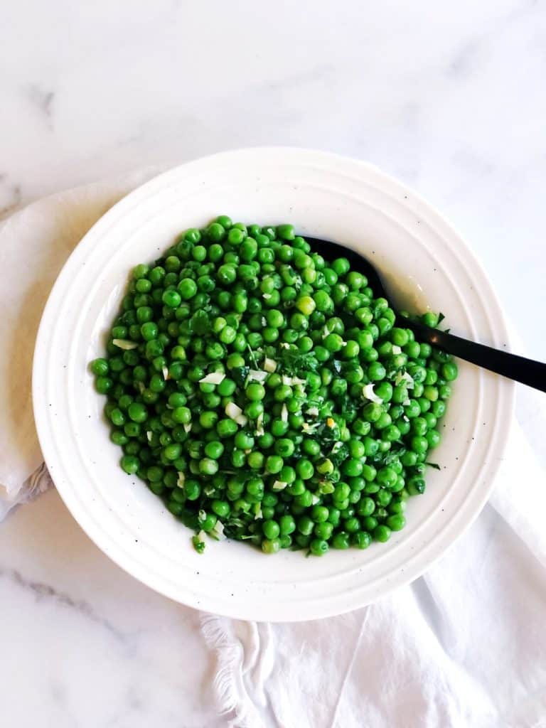 bowl of Italian peas