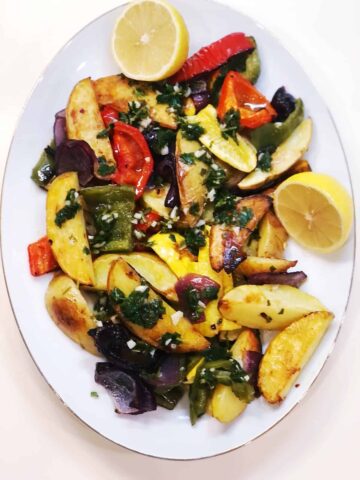 roasted vegetables with chimichurri