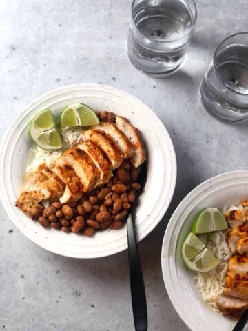 chicken bowl top view