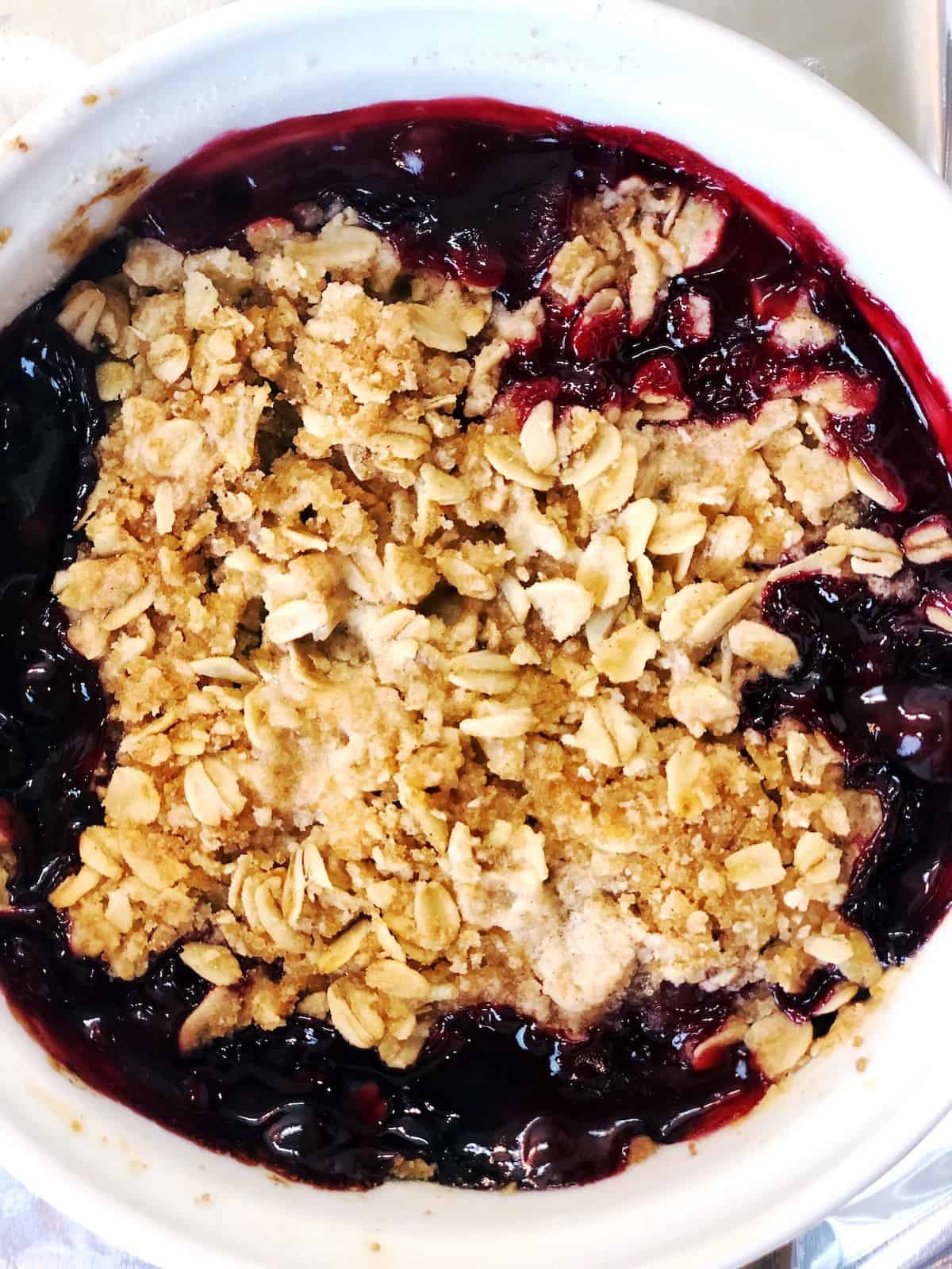 berry crisp without ice cream