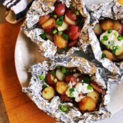 grilled potato slices