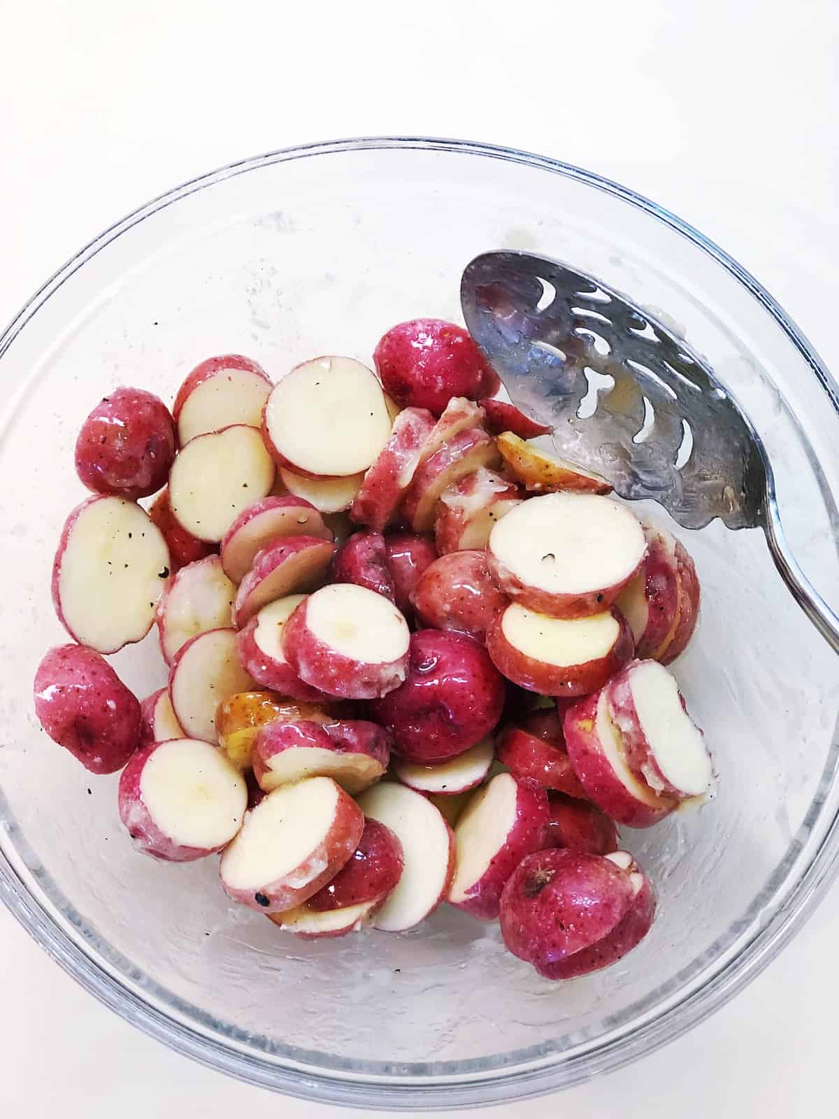 potato slices in butter