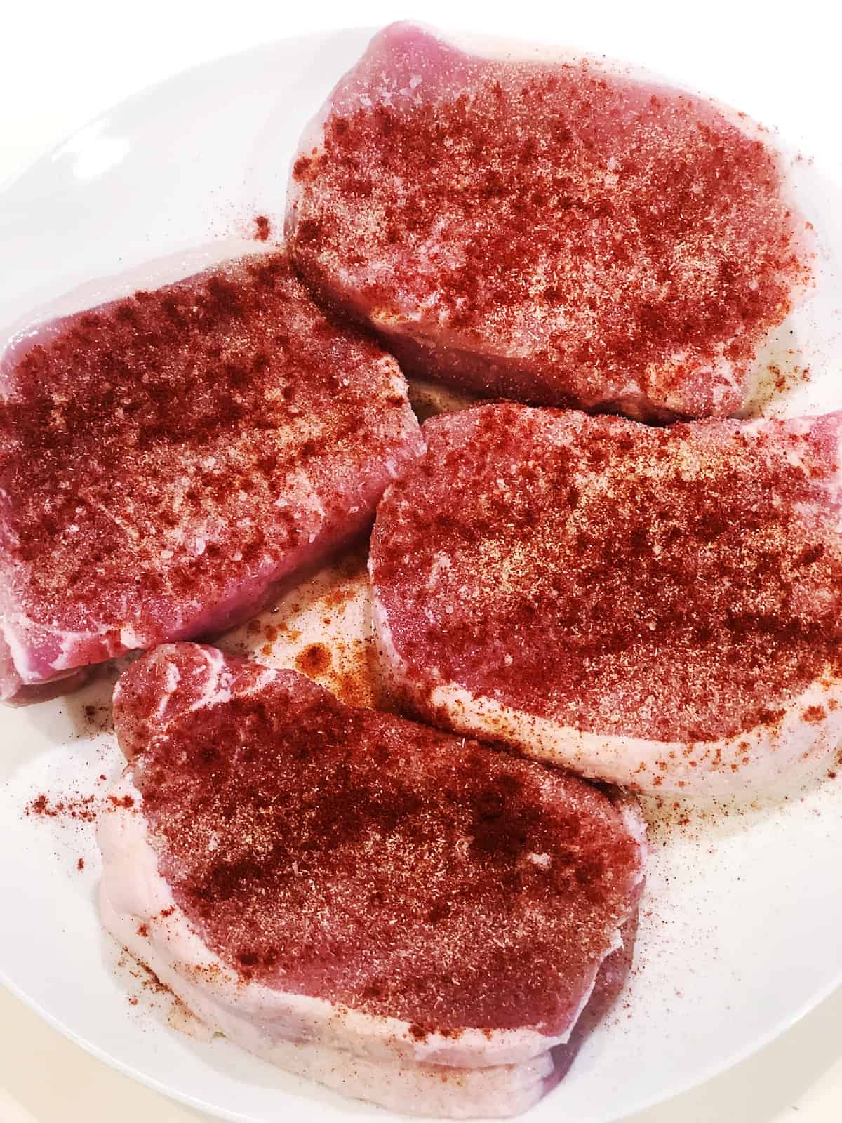 boneless pork chops with seasoning