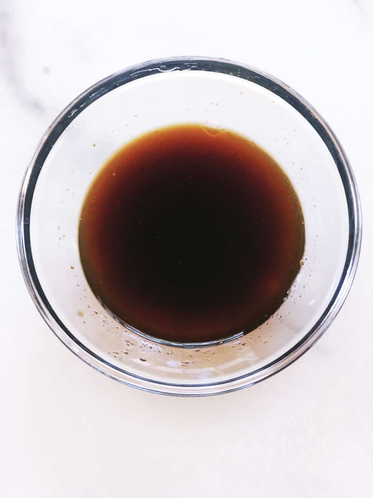 Asian Brussels sprouts sauce in bowl