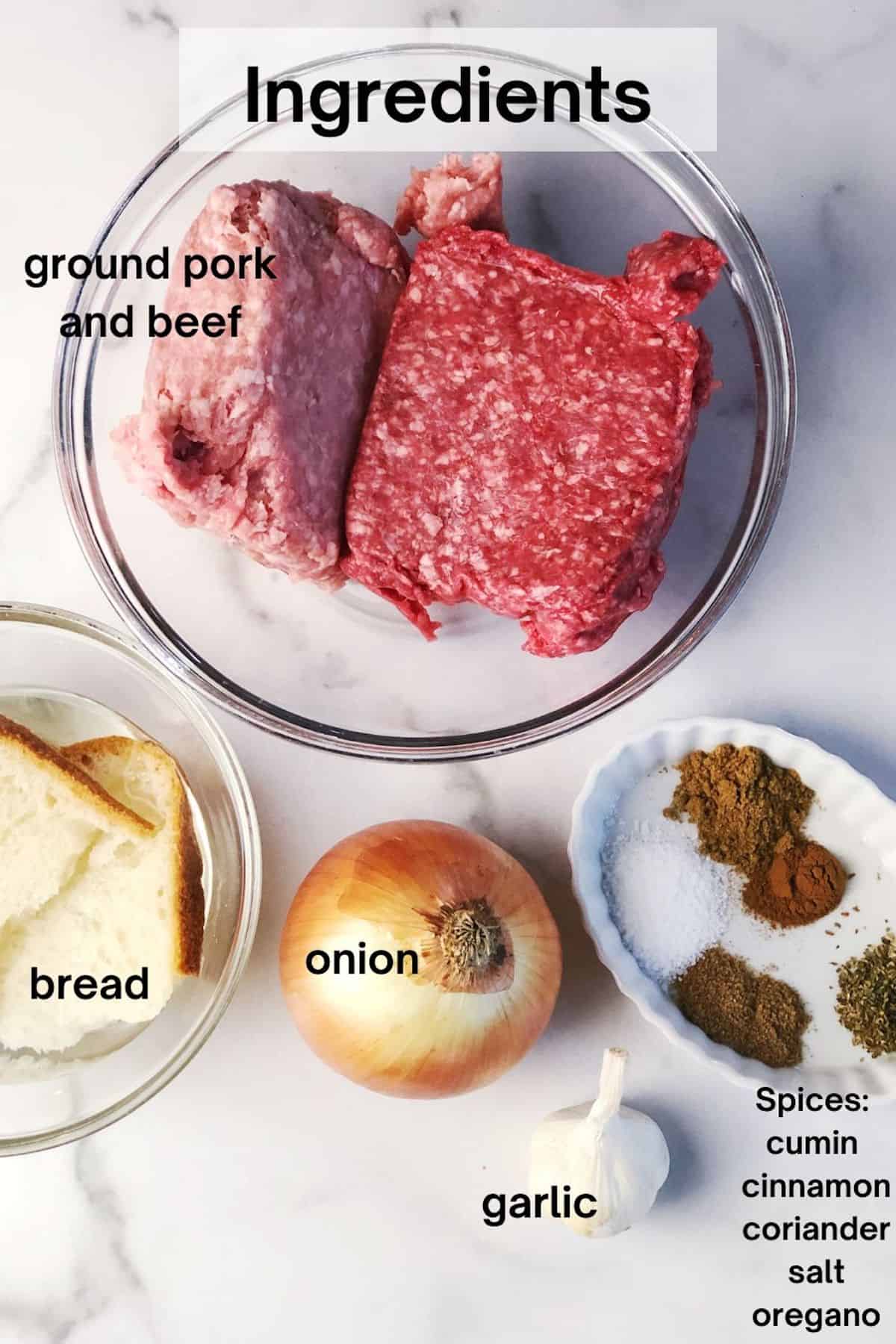 middle eastern meatball ingredients