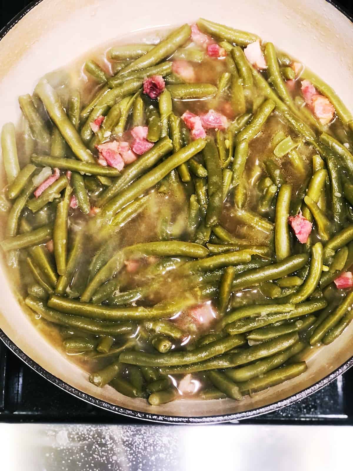 cooked southern style green beans