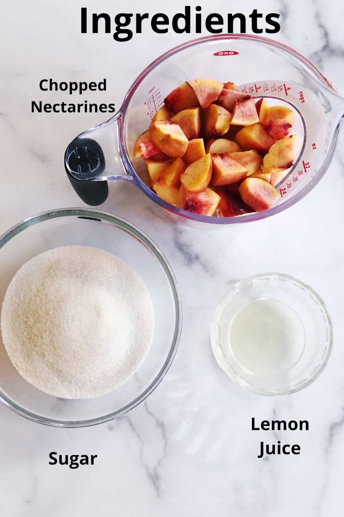 nectarine jam ingredients