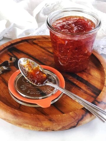 thick nectarine jam