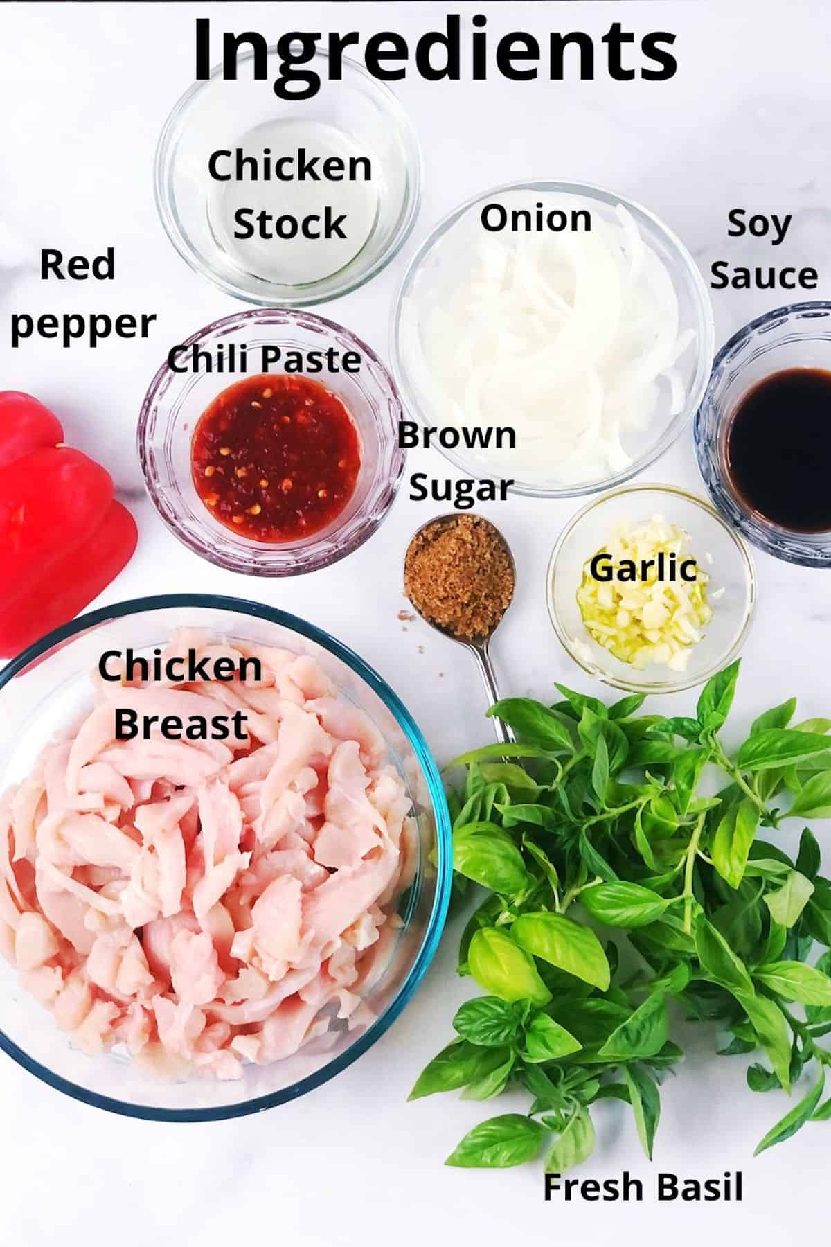 Chicken basil stir fry ingredients