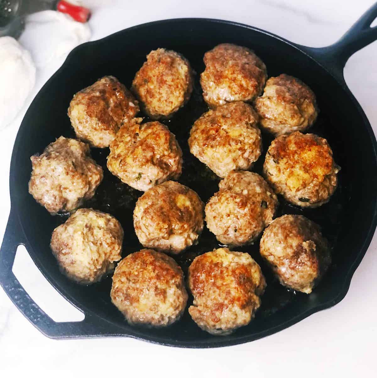 cooked frozen meatballs