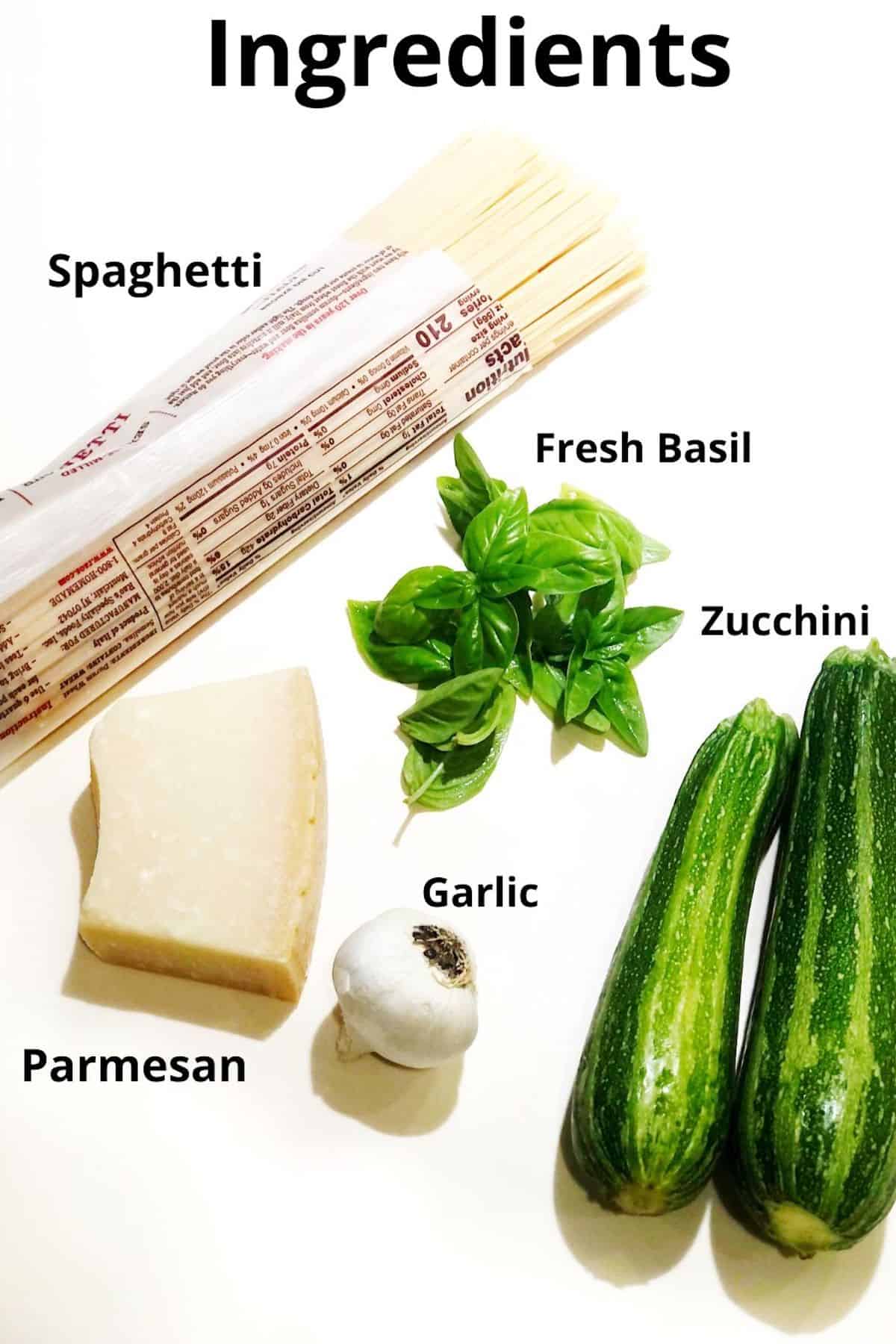 zucchini pasta ingredients