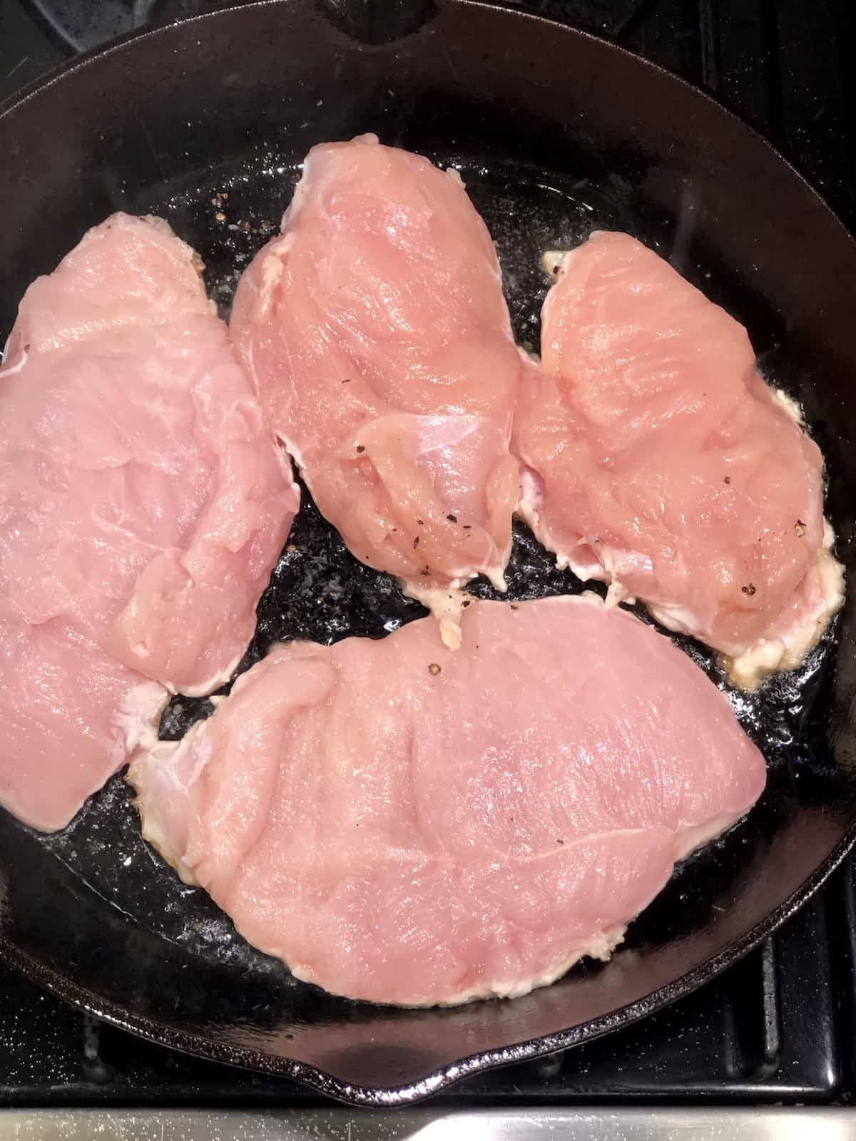searing chicken breasts in cast iron