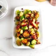 Brussels sprouts hash on plate