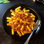 bolognese on plate