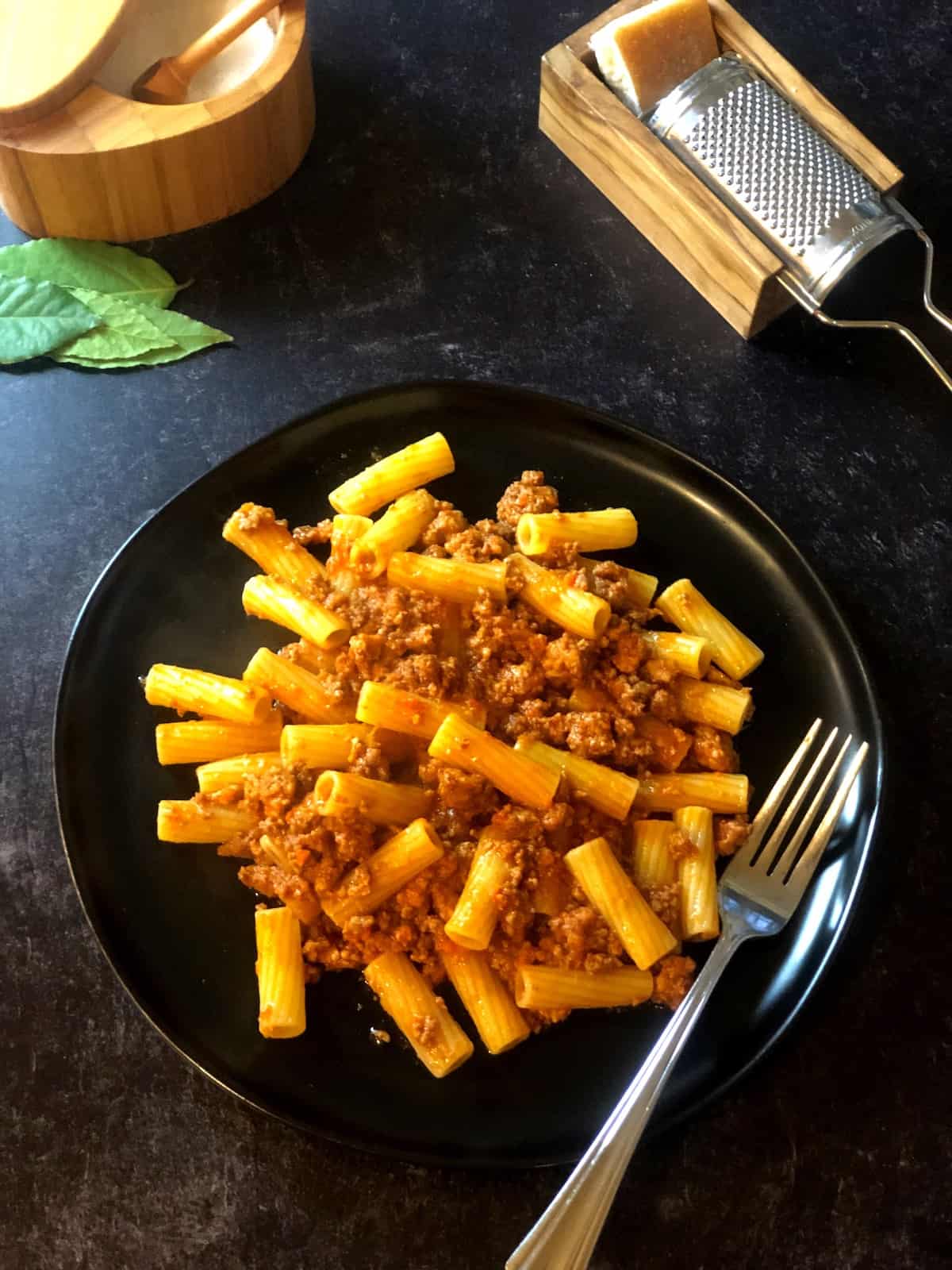 bolognese on plate