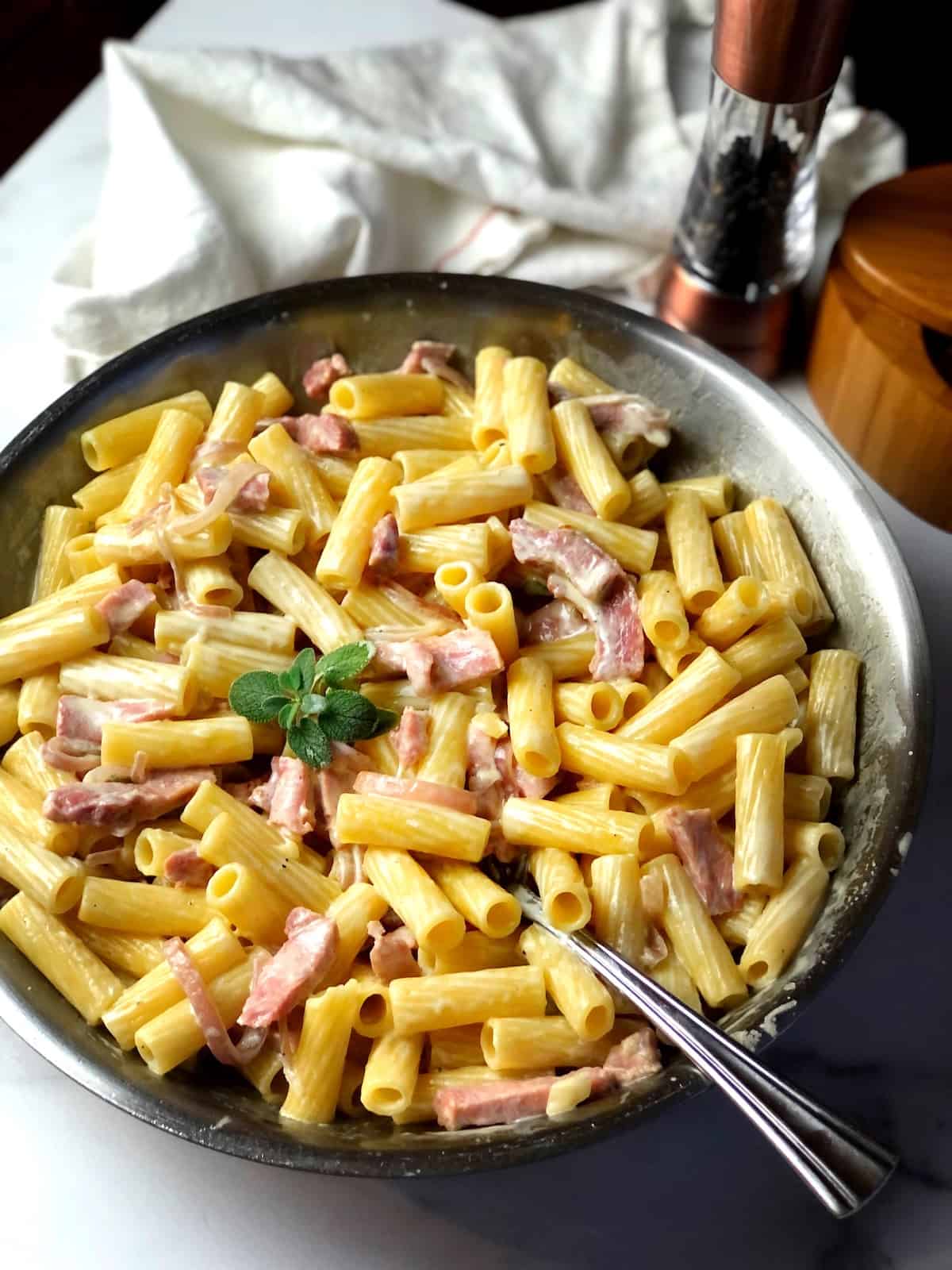 cheesy ham pasta