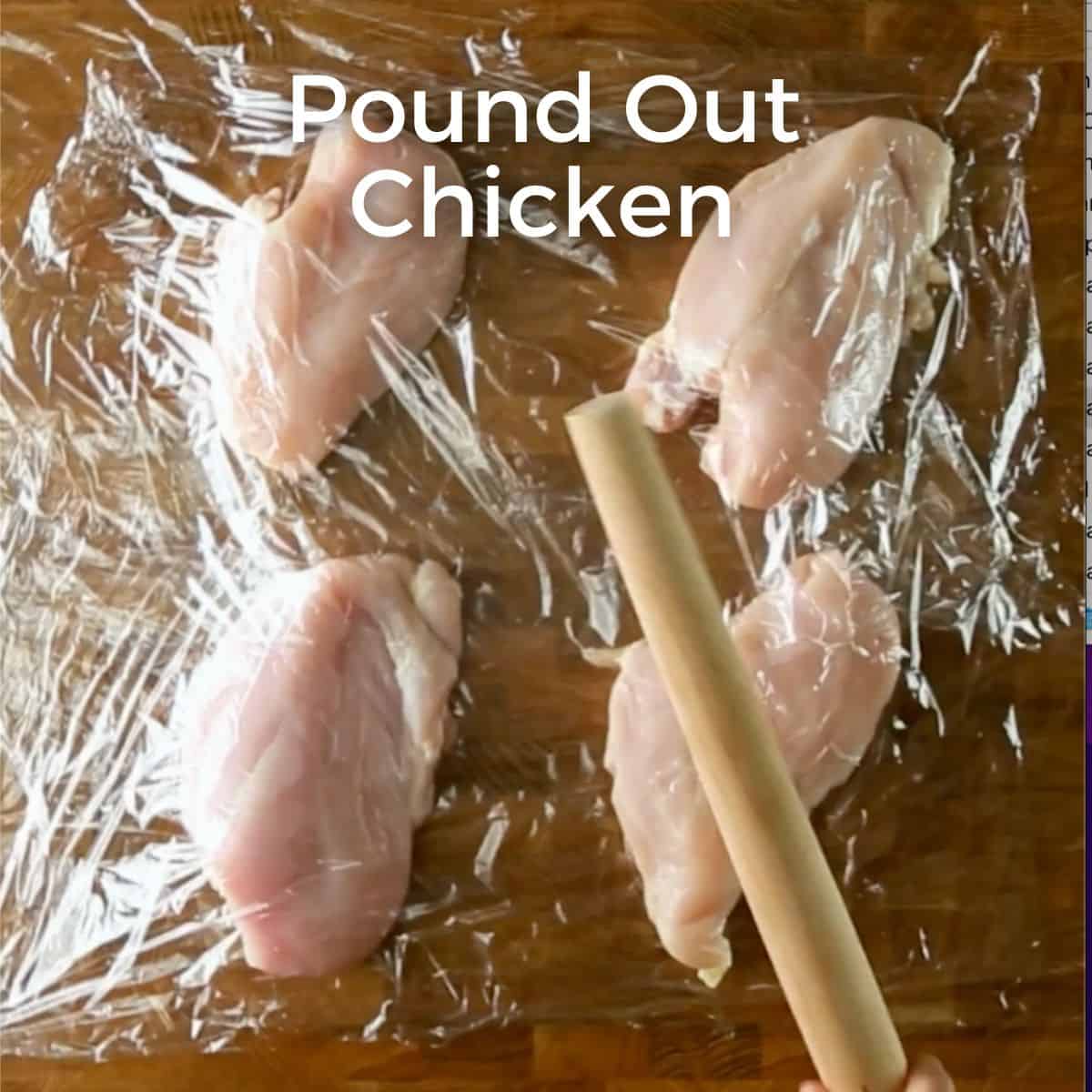 pounding chicken for chicken tarragon