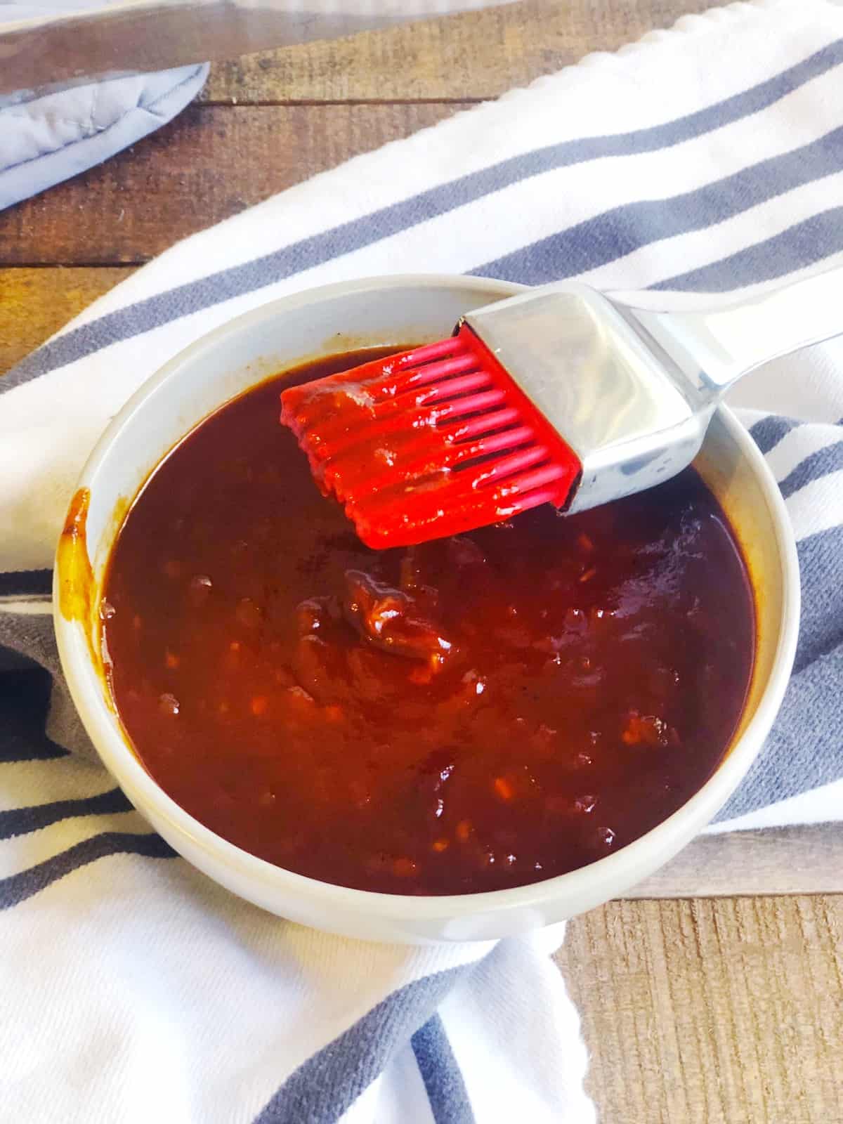 brown sugar bbq sauce in bowl