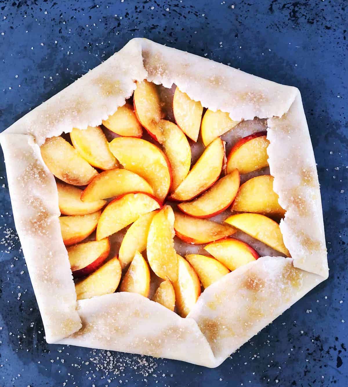 easy peach galette
