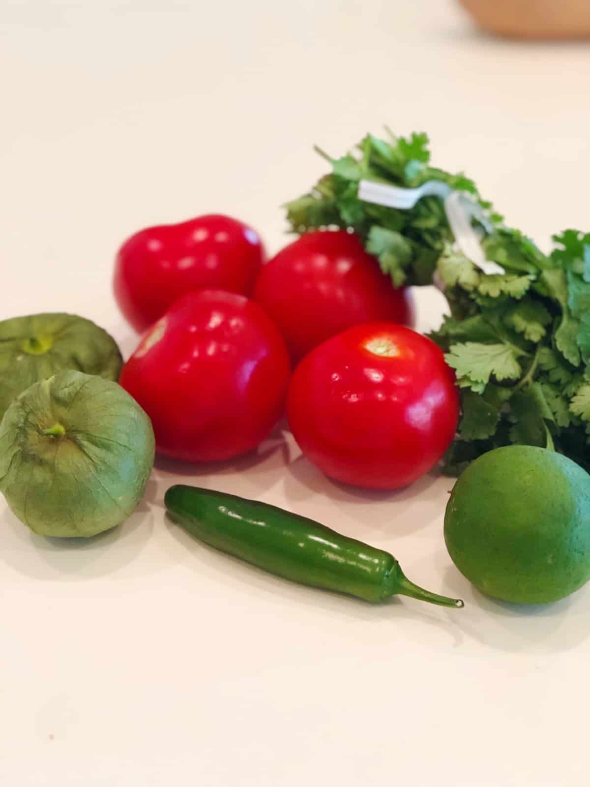 ingredients for roasted salsa