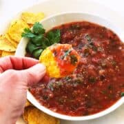 roasted salsa in bowl