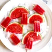 watermelon popsicles top view