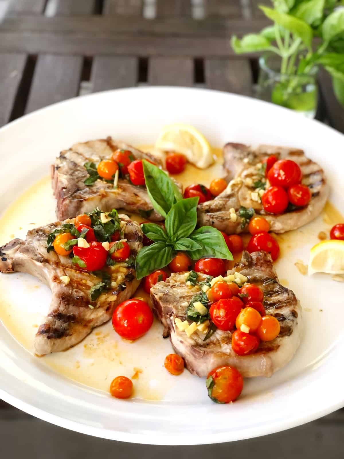 grilled pork chops