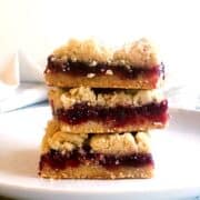 cranberry bars on plate