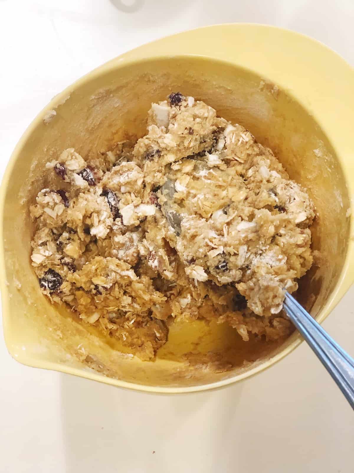 trail mix cookie batter