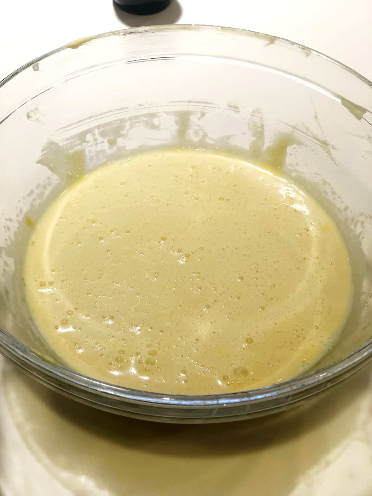 creme brulee mixture in a bowl