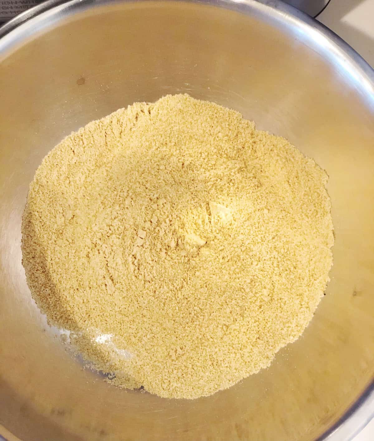 graham cracker crumbs in bowl.